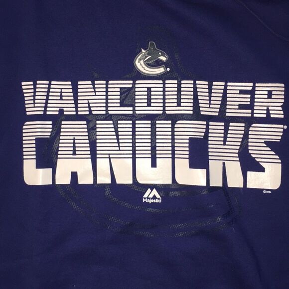New Big man Vancouver Canucks NHL Blue Hoodie Hooded Sweater Sweatshirt 2XL Tall - Picture 2 of 3